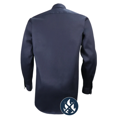 Dark Navy Welder's Work Shirt Long Sleeve by GATTS Workwear - Style 629FR