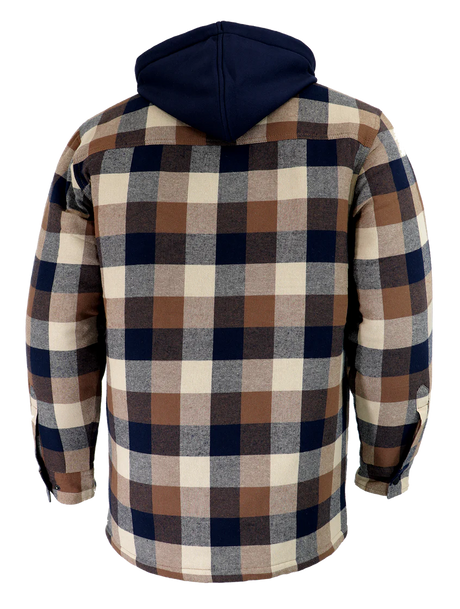 Flannel Lined Shirt with Hood by GATTS Workwear - Style 630DCF