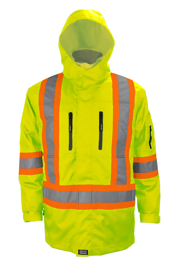 Hi-Vis 4-In-1 Water Resistant Jacket with Reversible/Removable Liner - Style 830X4