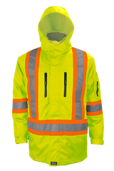 Hi-Vis 4-In-1 Water Resistant Jacket with Reversible/Removable Liner - Style 830X4