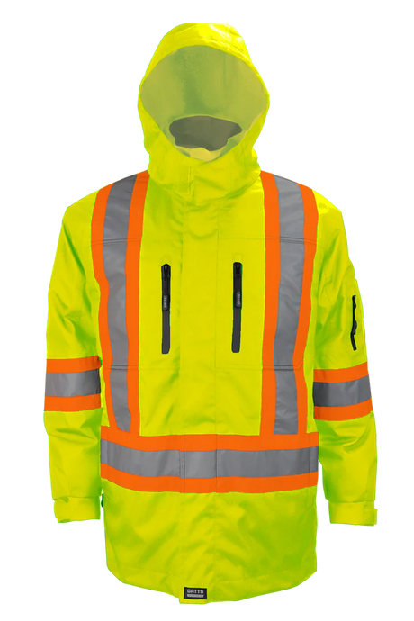 Hi-Vis 4-In-1 Water Resistant Jacket with Reversible/Removable Liner - Style 830X4
