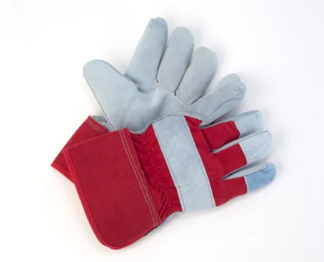 Split Leather Winter Glove with Red Fleece/Foam Liner - Style 25SPLFL