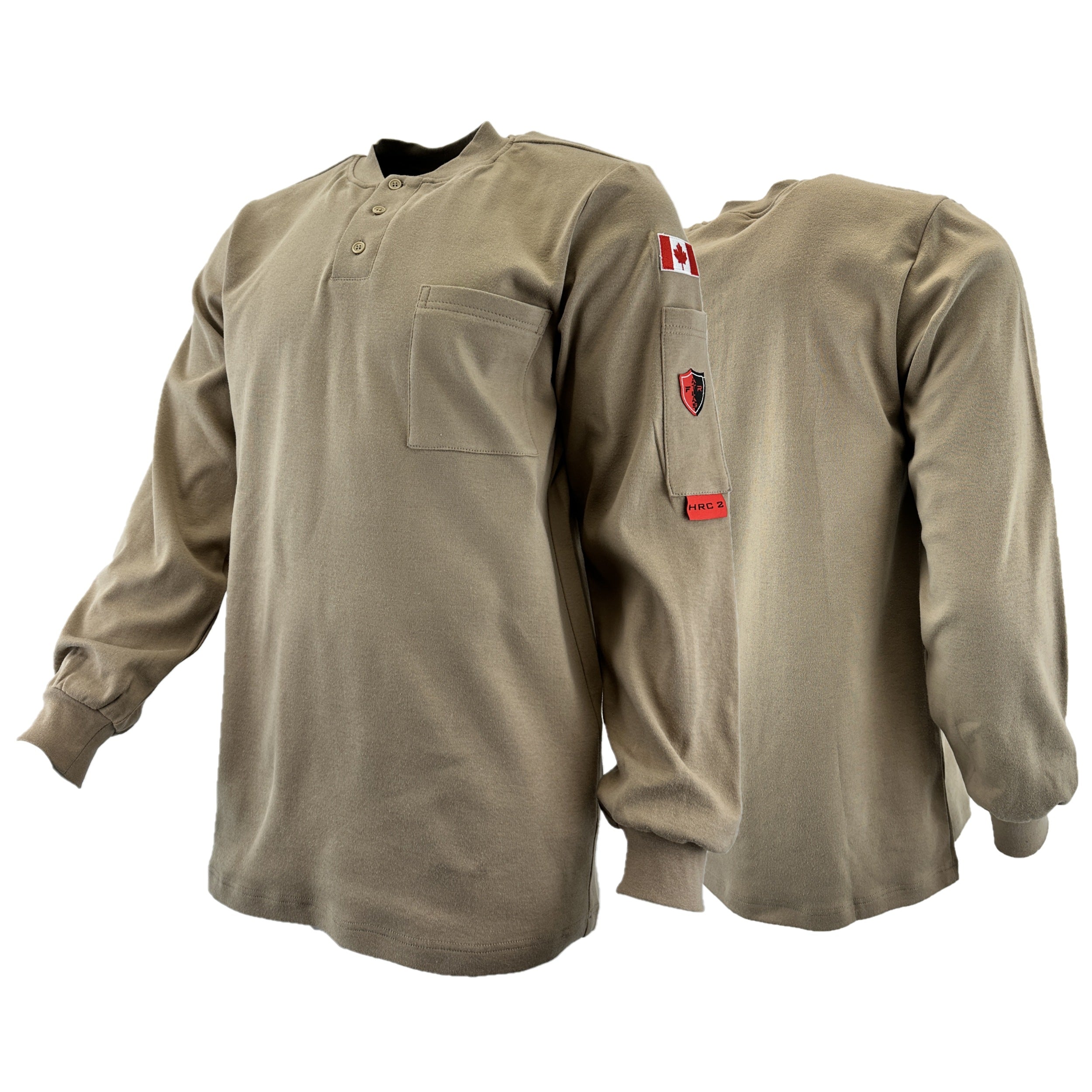 FR / Arc Flash Long Sleeve Henley T-Shirts by Atlas Workwear