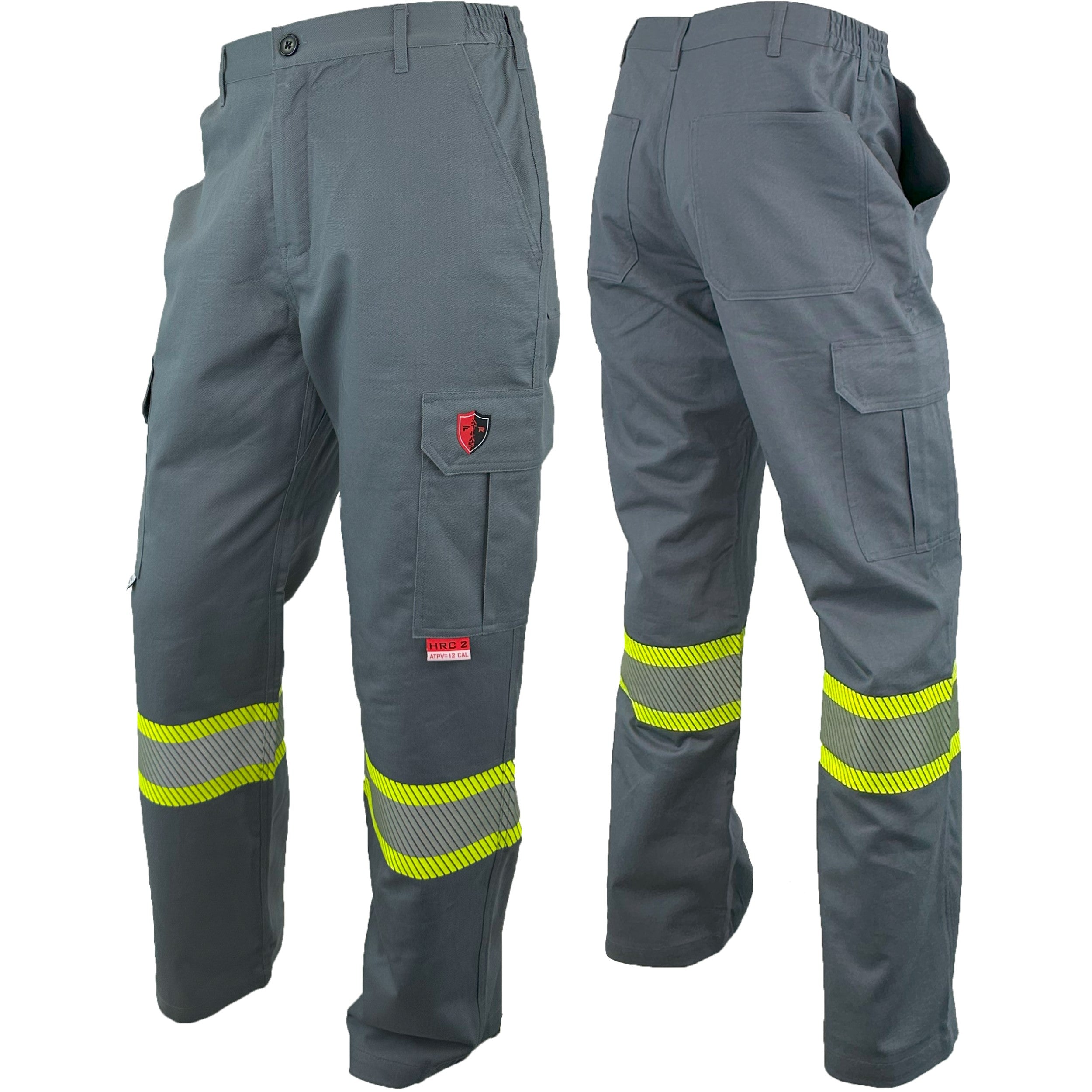 Navy FR / Arc Flash Cargo Pants w/ Hi Vis Striping by Atlas