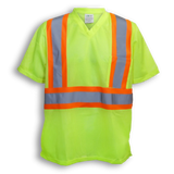 Hi-Vis 100% Polyester Mesh T-Shirt with V-Neck by Big K Clothing - BK075/BK085/BK095