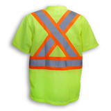 Hi-Vis 100% Polyester Mesh T-Shirt with V-Neck by Big K Clothing - BK075/BK085/BK095