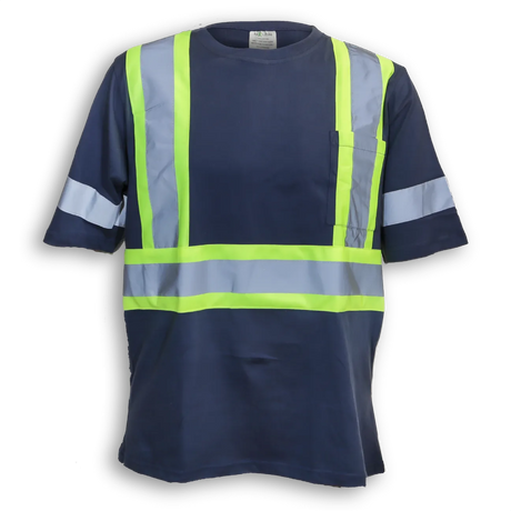 100% Poly Wicking Traffic Safety T-Shirt by Big K Clothing - Style BK200X