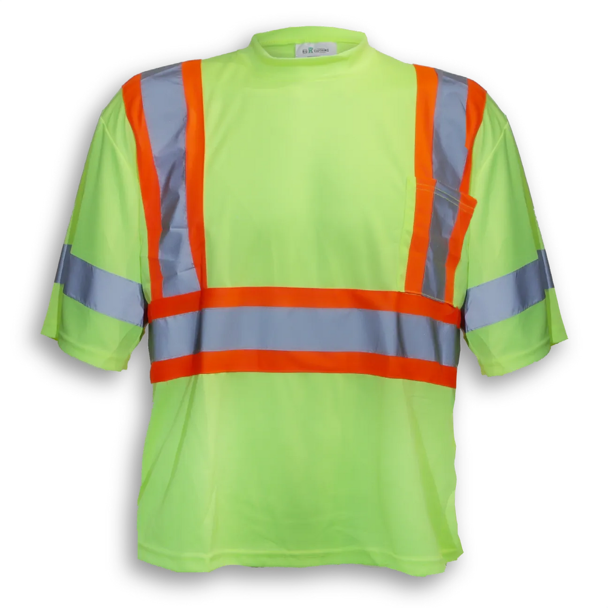 100% Poly Wicking Traffic Safety T-Shirt by Big K Clothing - Style BK200X