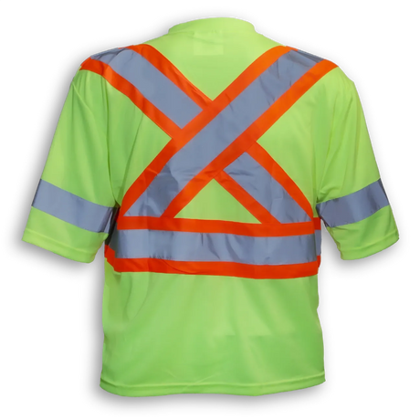 100% Poly Wicking Traffic Safety T-Shirt by Big K Clothing - Style BK200X