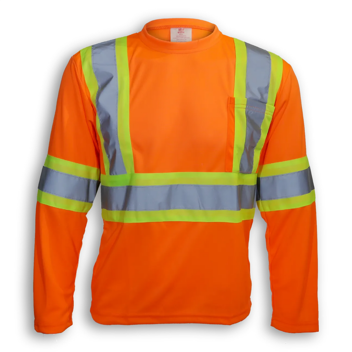 Hi-Vis Polyester Wicking Long Sleeve T-Shirt by Big K Clothing - Style BK2008