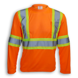 Hi-Vis Polyester Wicking Long Sleeve T-Shirt by Big K Clothing - Style BK2008