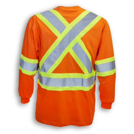 Hi-Vis Polyester Wicking Long Sleeve T-Shirt by Big K Clothing - Style BK2008
