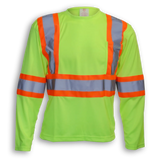 Hi-Vis Polyester Wicking Long Sleeve T-Shirt by Big K Clothing - Style BK2008
