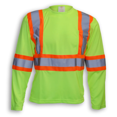 Hi-Vis Polyester Wicking Long Sleeve T-Shirt by Big K Clothing - Style BK2008