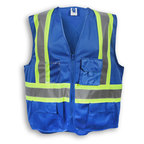 100% Polyester Hi-vis Safety Vest with Zipper - By Big K Clothing
