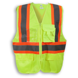 100% Polyester Hi-vis Safety Vest with Zipper - By Big K Clothing