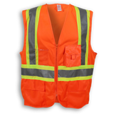 100% Polyester Hi-vis Safety Vest with Zipper - By Big K Clothing
