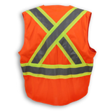100% Polyester Hi-vis Safety Vest with Zipper - By Big K Clothing