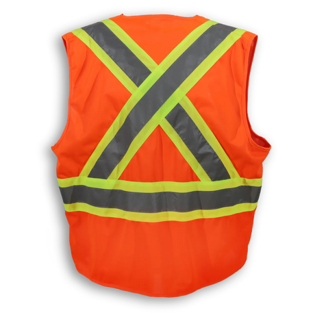 100% Polyester Hi-vis Safety Vest with Zipper - By Big K Clothing