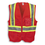 100% Polyester Hi-vis Safety Vest with Zipper - By Big K Clothing