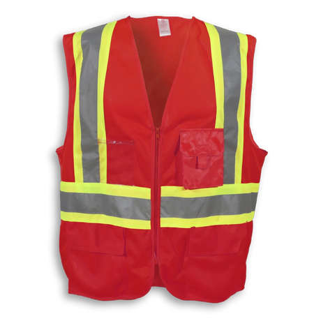 100% Polyester Hi-vis Safety Vest with Zipper - By Big K Clothing