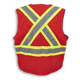 100% Polyester Hi-vis Safety Vest with Zipper - By Big K Clothing