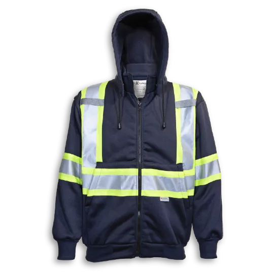 Hi-Vis Poly Hoodie with Detachable Hood by Big K Clothing - Style BK3556