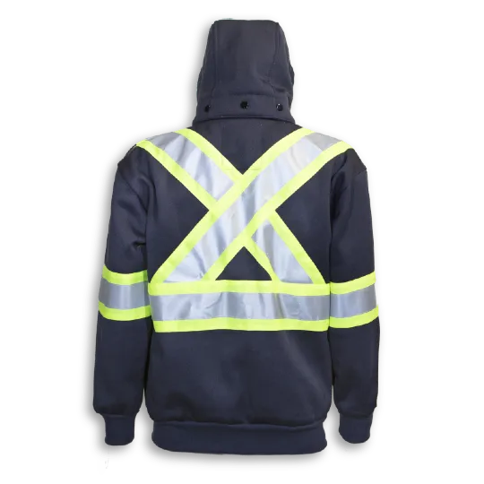 Hi-Vis Poly Hoodie with Detachable Hood by Big K Clothing - Style BK3556