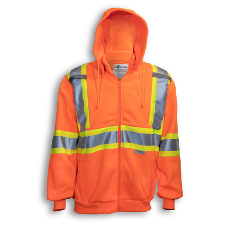 Hi-Vis Poly Hoodie with Detachable Hood by Big K Clothing - Style BK3556