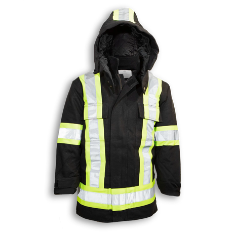 Hi-Vis 100% Cotton Duck Safety Jacket With Quilted Lining by Big K Clothing - Style BK461