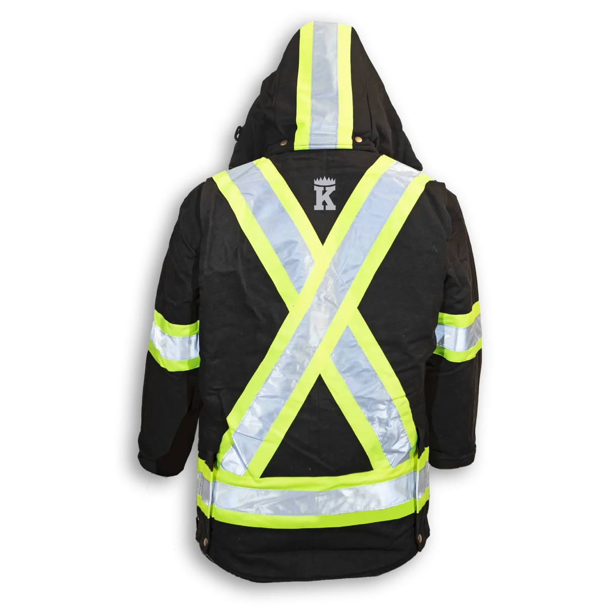 Hi-Vis 100% Cotton Duck Safety Jacket With Quilted Lining by Big K Clothing - Style BK461