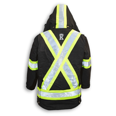 Hi-Vis 100% Cotton Duck Safety Jacket With Quilted Lining by Big K Clothing - Style BK461