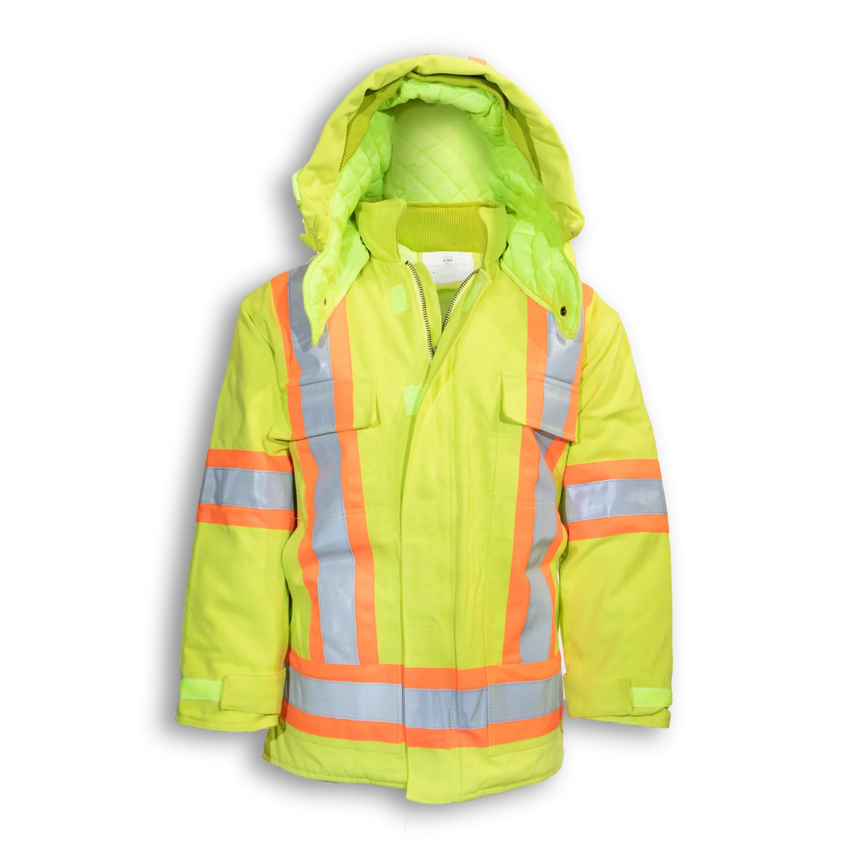 Hi-Vis 100% Cotton Duck Safety Jacket With Quilted Lining by Big K Clothing - Style BK461