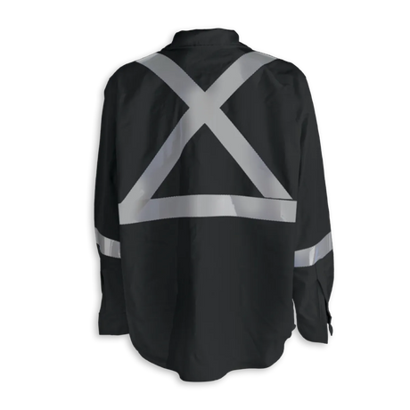 Hi-Vis FR Work Shirts With 2" Silver Striping by Big K Clothing - BK555FRI-2