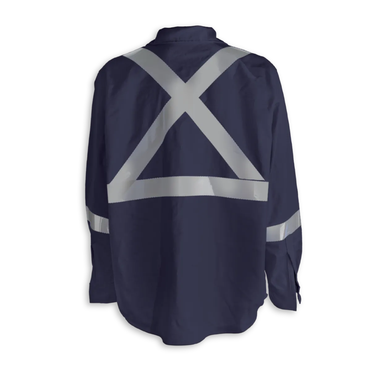 Hi-Vis FR Work Shirts With 2" Silver Striping by Big K Clothing - BK555FRI-2