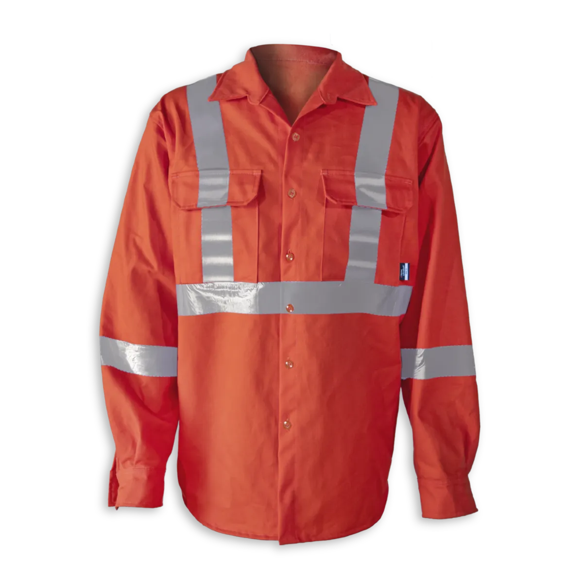 Hi-Vis FR Work Shirts With 2" Silver Striping by Big K Clothing - BK555FRI-2