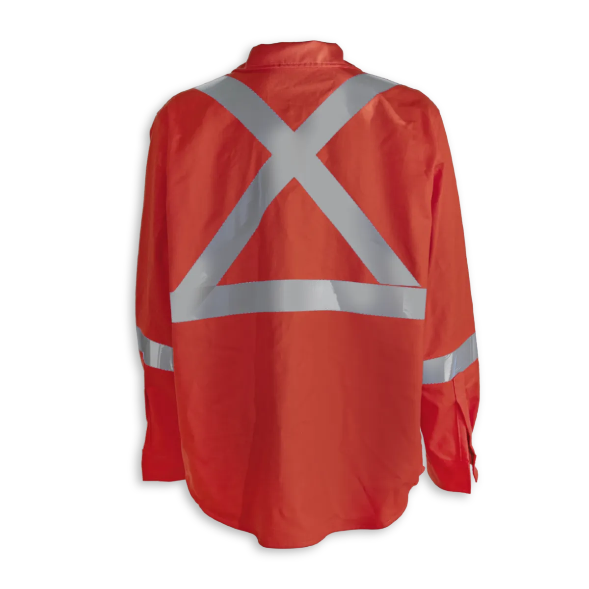 Hi-Vis FR Work Shirts With 2" Silver Striping by Big K Clothing - BK555FRI-2