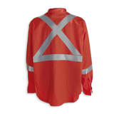 Hi-Vis FR Work Shirts With 2" Silver Striping by Big K Clothing - BK555FRI-2
