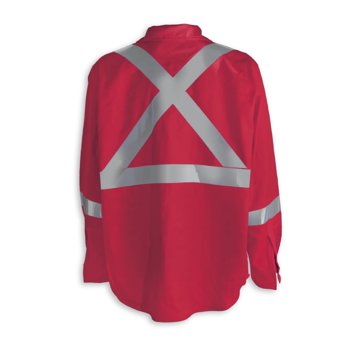 Hi-Vis FR Work Shirts With 2" Silver Striping by Big K Clothing - BK555FRI-2