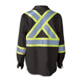 Hi-Vis FR Work Shirts With 4" Striping by Big K Clothing - BK555FRI-4