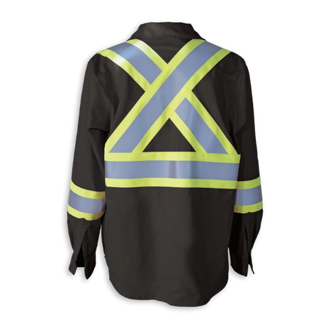 Hi-Vis FR Work Shirts With 4" Striping by Big K Clothing - BK555FRI-4
