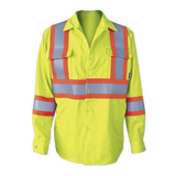 Hi-Vis FR Work Shirts With 4" Striping by Big K Clothing - BK555FRI-4