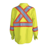 Hi-Vis FR Work Shirts With 4" Striping by Big K Clothing - BK555FRI-4