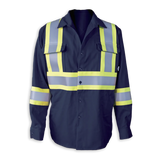 Hi-Vis FR Work Shirts With 4" Striping by Big K Clothing - BK555FRI-4