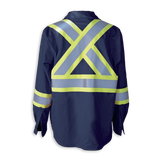 Hi-Vis FR Work Shirts With 4" Striping by Big K Clothing - BK555FRI-4