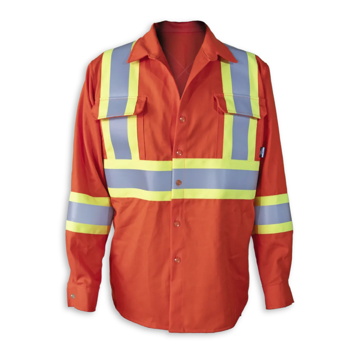 Hi-Vis FR Work Shirts With 4" Striping by Big K Clothing - BK555FRI-4