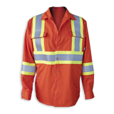 Hi-Vis FR Work Shirts With 4" Striping by Big K Clothing - BK555FRI-4