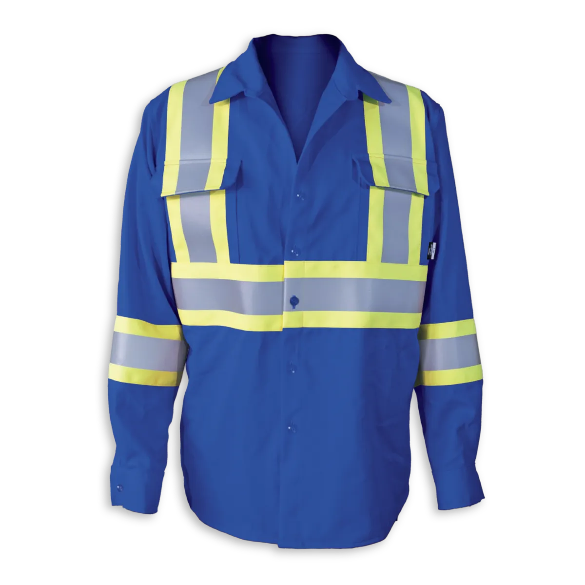 Hi-Vis FR Work Shirts With 4" Striping by Big K Clothing - BK555FRI-4