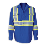 Hi-Vis FR Work Shirts With 4" Striping by Big K Clothing - BK555FRI-4