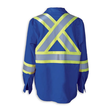 Hi-Vis FR Work Shirts With 4" Striping by Big K Clothing - BK555FRI-4